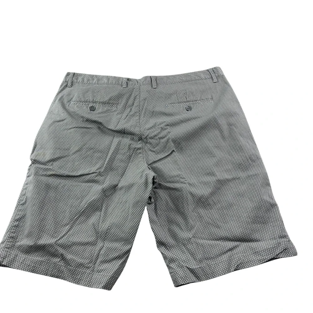 Mens Gray Micro Dot Golf Chino Shorts Flat Front Casual Size 40 Minimalist - Picture 3 of 7